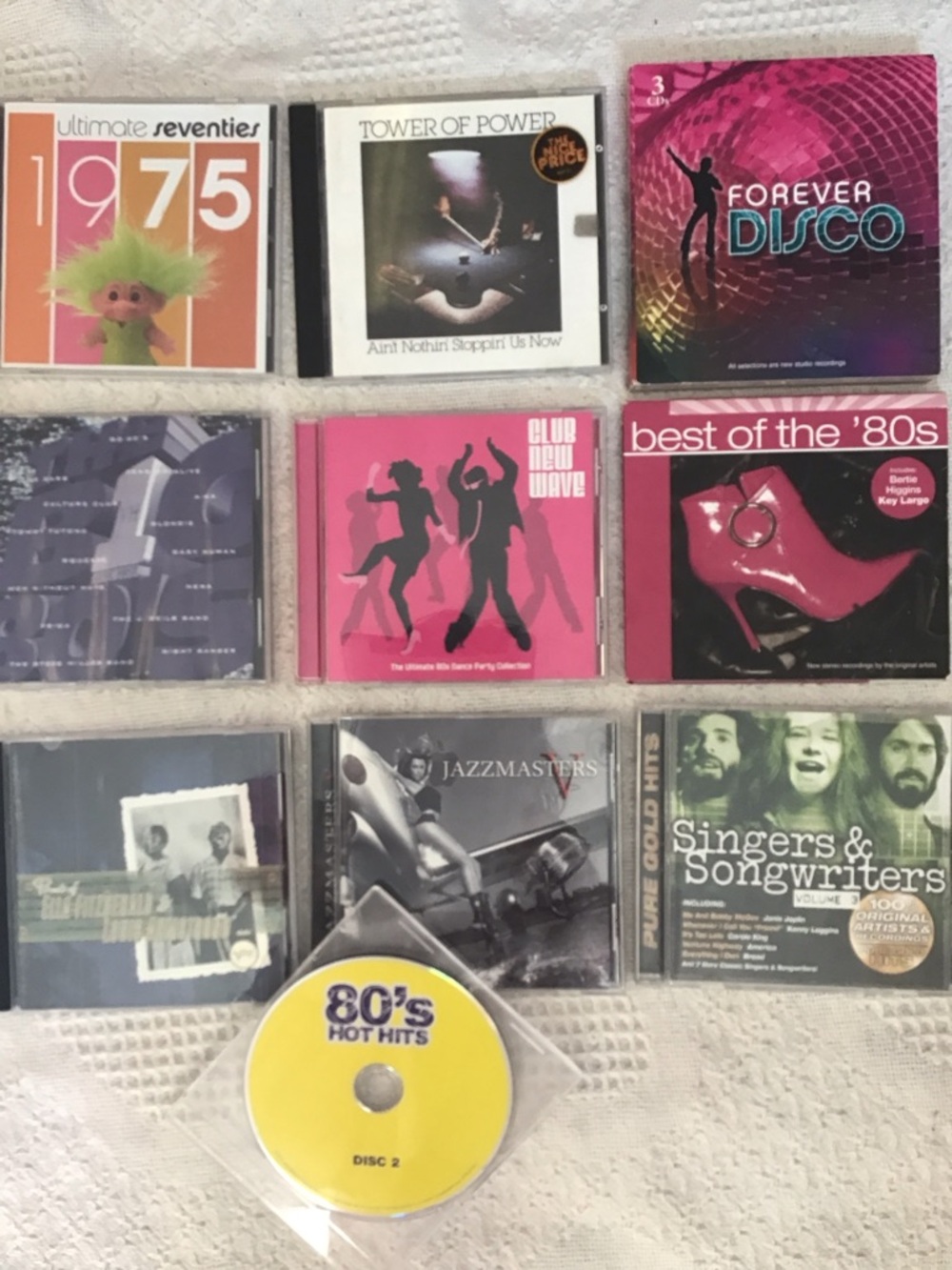 10 music CDs 70s 80s